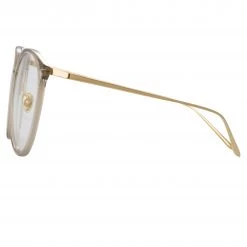 LINDA FARROW (U.K.) The LINDA FARROW Spring/Summer '22 Collection Kings Oversized Optical Frame In Truffle 6 LINDA FARROW (U.K.) The LINDA FARROW Spring/Summer '22 Collection Kings Oversized Optical Frame In Truffle