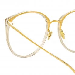 LINDA FARROW (U.K.) The LINDA FARROW Spring/Summer '22 Collection Kings Oversized Optical Frame In Truffle 7 LINDA FARROW (U.K.) The LINDA FARROW Spring/Summer '22 Collection Kings Oversized Optical Frame In Truffle