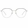 Linda Farrow The Raif | Square Optical Frame In White Gold (C25)