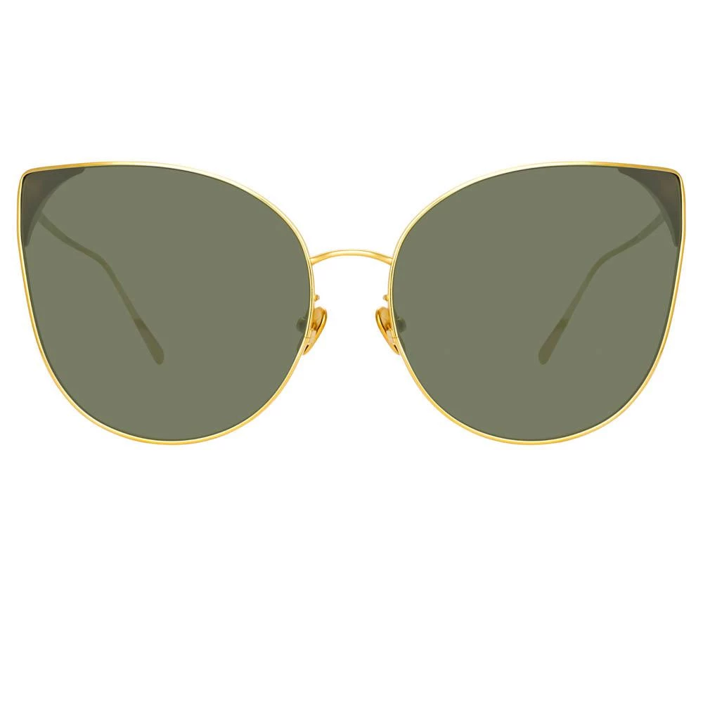Linda Farrow Women's Flyer Cat Eye Sunglasses In Yellow Gold 1 Linda Farrow Women's Flyer Cat Eye Sunglasses In Yellow Gold