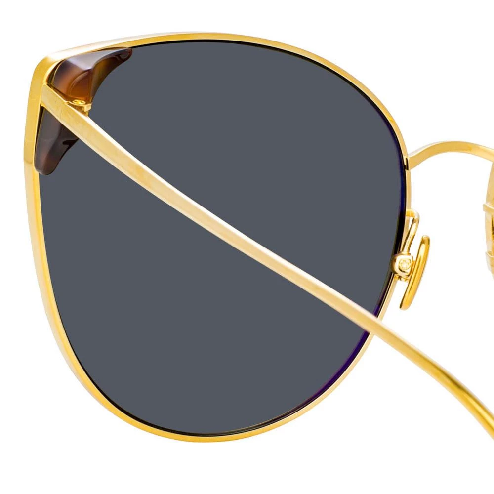 Linda Farrow Women's Flyer Cat Eye Sunglasses In Yellow Gold 4 Linda Farrow Women's Flyer Cat Eye Sunglasses In Yellow Gold