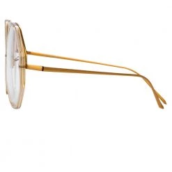 Linda Farrow The CORE Optical Collection The Alona | Oversized Optical Frame In Clear (C12) 8 Linda Farrow The CORE Optical Collection The Alona | Oversized Optical Frame In Clear (C12)