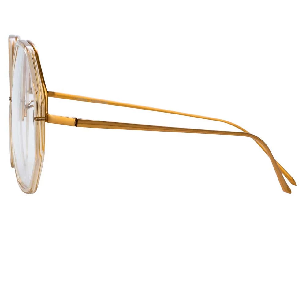 Linda Farrow The CORE Optical Collection The Alona | Oversized Optical Frame In Clear (C12) 4 Linda Farrow The CORE Optical Collection The Alona | Oversized Optical Frame In Clear (C12)