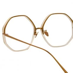 Linda Farrow The CORE Optical Collection The Alona | Oversized Optical Frame In Clear (C12) 9 Linda Farrow The CORE Optical Collection The Alona | Oversized Optical Frame In Clear (C12)