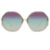 Linda Farrow Alona Oversized Sunglasses In Truffle
