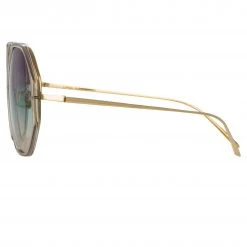 Linda Farrow Alona Oversized Sunglasses In Truffle