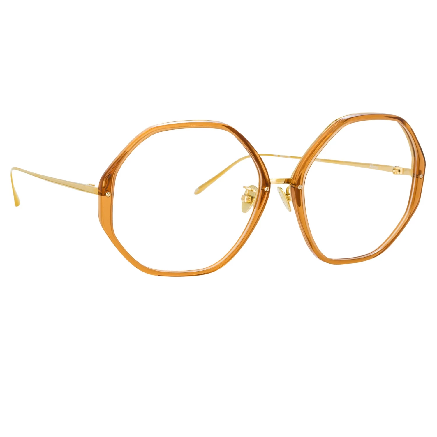 LINDA FARROW (U.K.) Alona Oversized Optical Frame In Tobacco 2 LINDA FARROW (U.K.) Alona Oversized Optical Frame In Tobacco