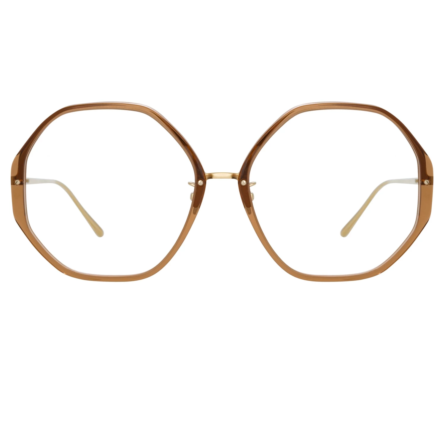LINDA FARROW (U.K.) Alona Oversized Optical Frame In Tobacco 1 LINDA FARROW (U.K.) Alona Oversized Optical Frame In Tobacco