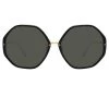 Linda Farrow The Alona | Oversized Sunglasses In Black Frame (C1) Women's