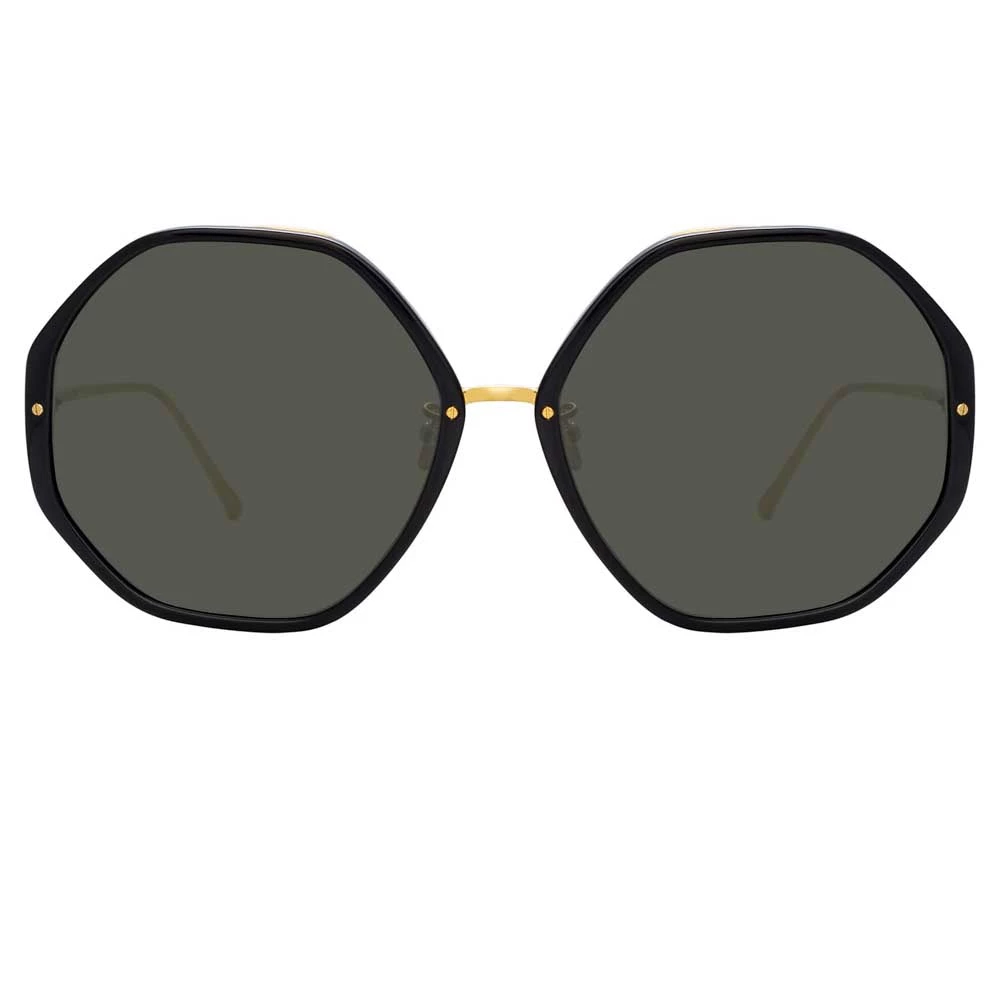 Linda Farrow The Alona | Oversized Sunglasses In Black Frame (C1) Women's 1 Linda Farrow The Alona | Oversized Sunglasses In Black Frame (C1) Women's
