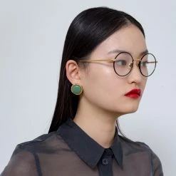 LINDA FARROW UK The Adams | Optical Frame In Black And Yellow Gold (C1) Women's