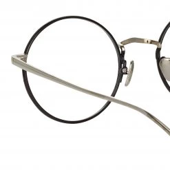 LINDA FARROW UK The Adams | Oval Optical Frame In Black And White Gold (C2) Women's