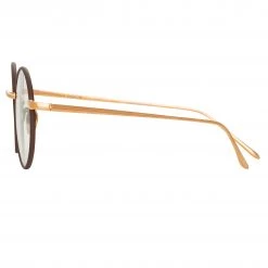 LINDA FARROW UK Women's The Adams | Oval Optical Frame In Brown And Rose Gold (C4)