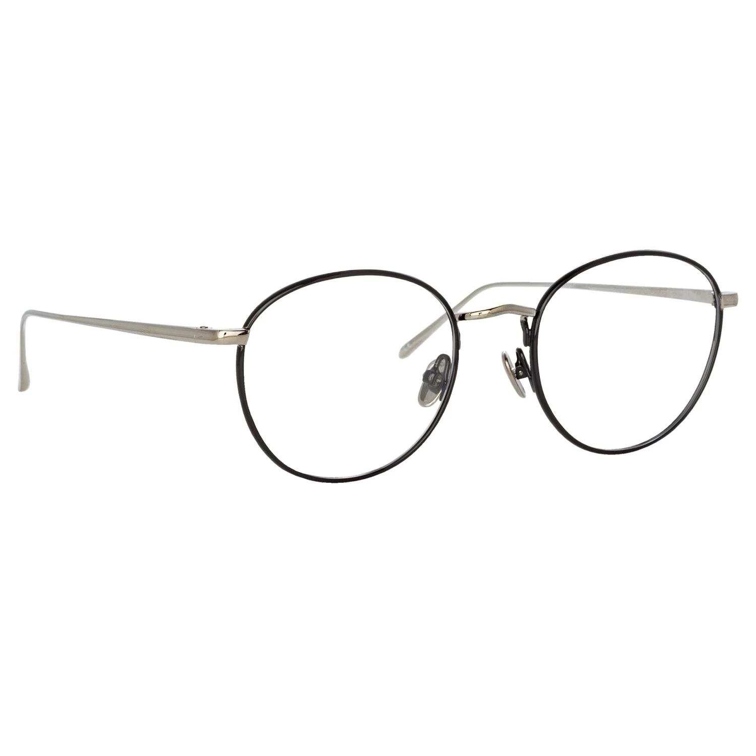 LINDA FARROW UK The Harrison | Men's Oval Optical Frame In Black And White Gold (C4) The CORE Optical Collection 3 LINDA FARROW UK The Harrison | Men's Oval Optical Frame In Black And White Gold (C4) The CORE Optical Collection