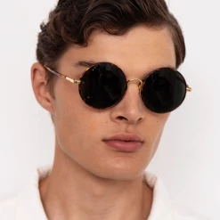 Linda Farrow Welch Round Sunglasses In Tortoiseshell Women's