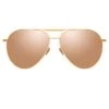 Linda Farrow Women's Carter Aviator Sunglasses In Rose Gold