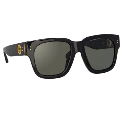 Linda Farrow The Amber | D-Frame Sunglasses In Black (C1) Women's 7 Linda Farrow The Amber | D-Frame Sunglasses In Black (C1) Women's