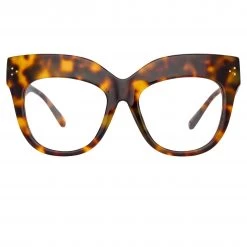 LINDA FARROW (U.K.) The CORE Optical Collection The Dunaway | Oversized Optical Frame In Tortoiseshell (C15)