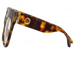 LINDA FARROW (U.K.) The CORE Optical Collection The Dunaway | Oversized Optical Frame In Tortoiseshell (C15)
