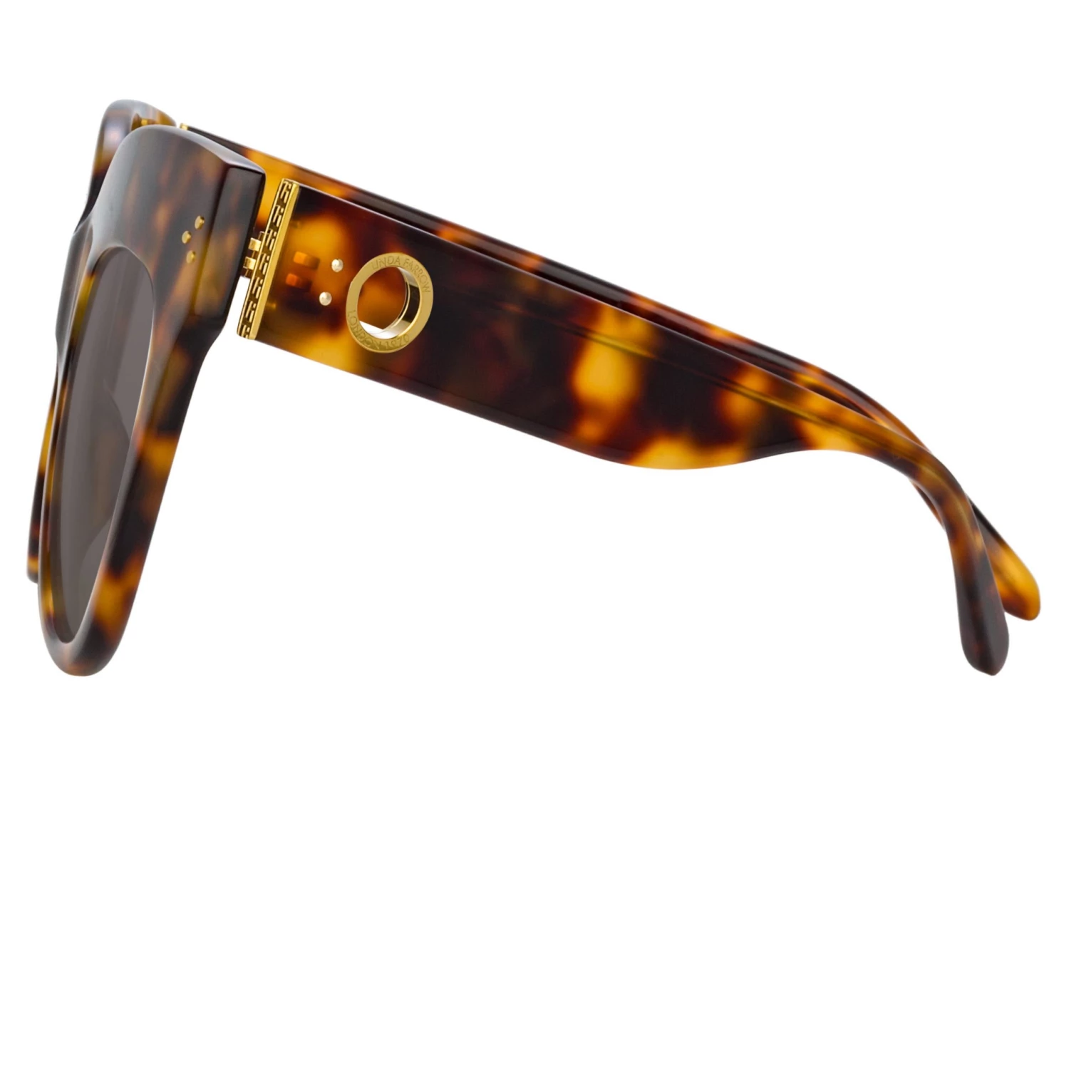 LINDA FARROW (U.K.) Women's The Dunaway | Oversized Sunglasses In Tortoiseshell Frame (C2) 3 LINDA FARROW (U.K.) Women's The Dunaway | Oversized Sunglasses In Tortoiseshell Frame (C2)