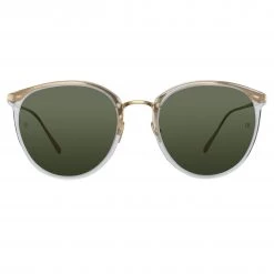 Linda Farrow Women's Calthorpe Oval Sunglasses In Clear