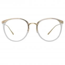 Linda Farrow Calthorpe Oval Optical Frame In Clear