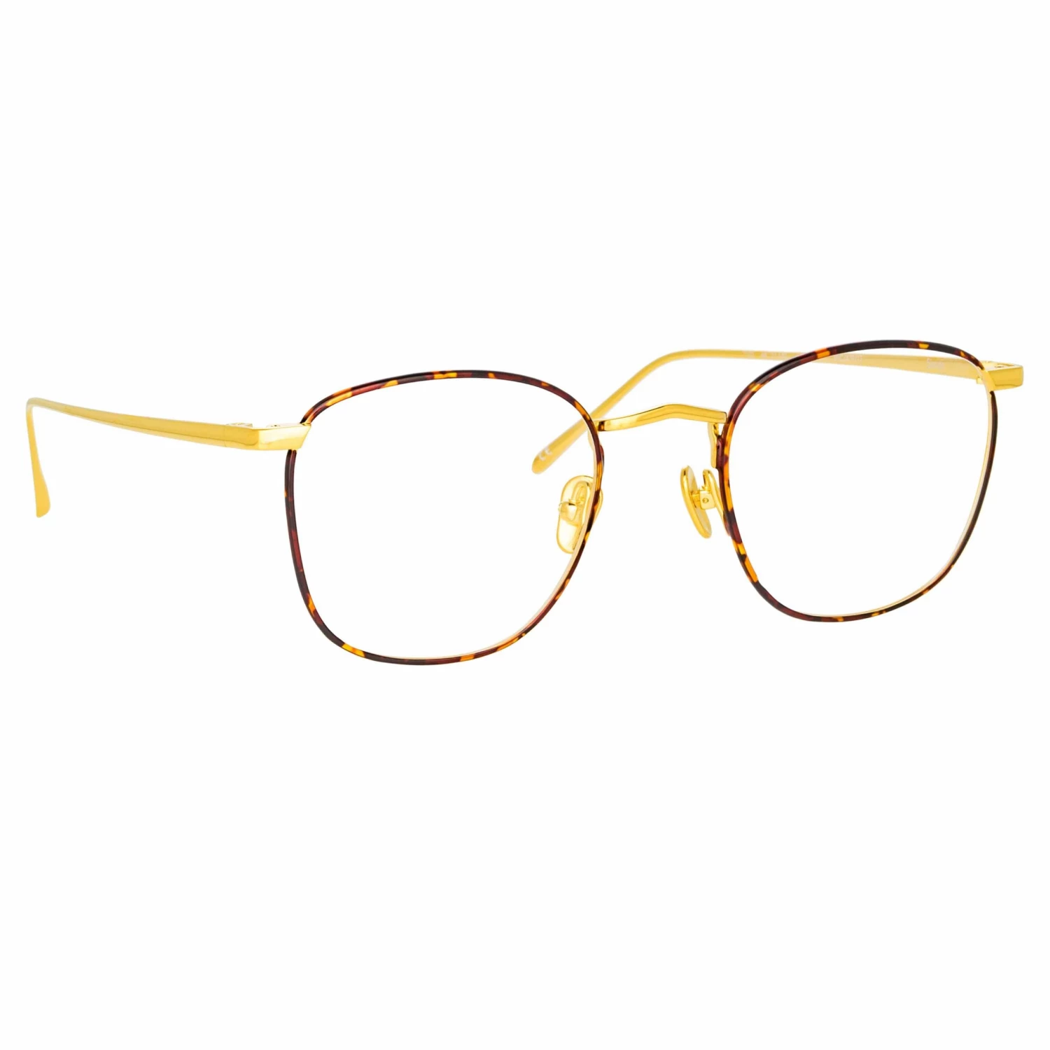 LINDA FARROW (U.K.) The Simon | Square Optical Frame In Yellow Gold And Tortoiseshell (C17) The CORE Optical Collection 2 LINDA FARROW (U.K.) The Simon | Square Optical Frame In Yellow Gold And Tortoiseshell (C17) The CORE Optical Collection