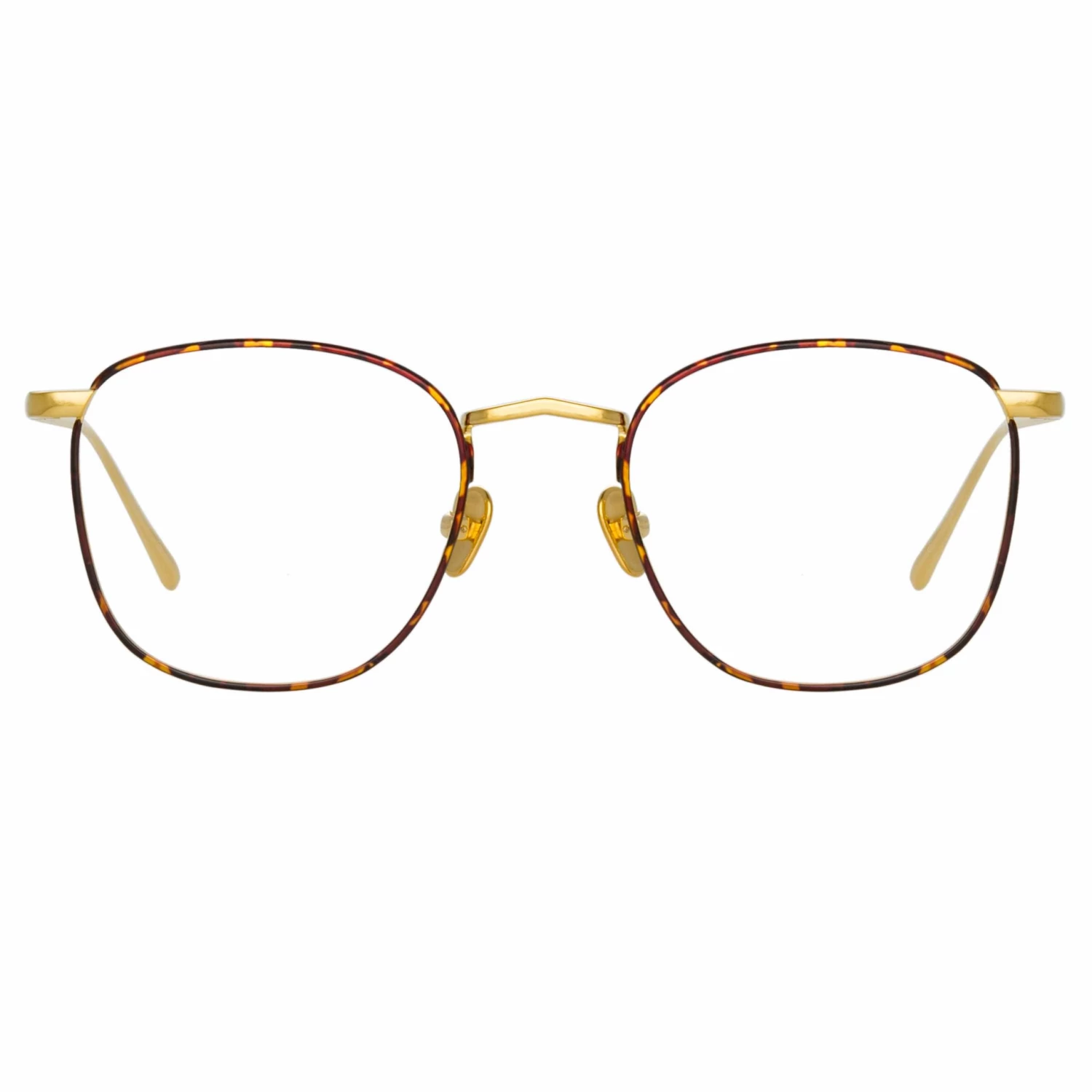 LINDA FARROW (U.K.) The Simon | Square Optical Frame In Yellow Gold And Tortoiseshell (C17) The CORE Optical Collection 1 LINDA FARROW (U.K.) The Simon | Square Optical Frame In Yellow Gold And Tortoiseshell (C17) The CORE Optical Collection