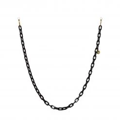 LINDA FARROW (U.K.) The LINDA FARROW Spring/Summer '22 Collection Black Small Square Acetate Chain