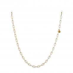 LINDA FARROW (U.K.) The LINDA FARROW Spring/Summer '22 Collection Cream Small Square Acetate Chain