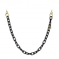 LINDA FARROW (U.K.) Black Square Link Acetate Chain