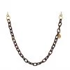 LINDA FARROW (U.K.) Accessories Tortoiseshell Square Link Acetate Chain
