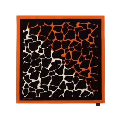 Linda Farrow Orange Animal Print Scarf 90cm Accessories