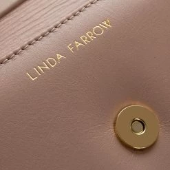 LINDA FARROW UK Taupe Leather Sunglasses Case