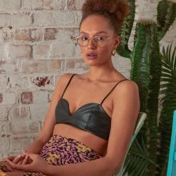 LINDA FARROW (U.K.) Women's Luis Oval Optical Frame In Yellow Gold And White Gold