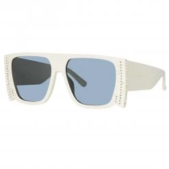 LINDA FARROW UK Magda Butrym Flat Top Sunglasses In Ivory And Grey 7 LINDA FARROW UK Magda Butrym Flat Top Sunglasses In Ivory And Grey