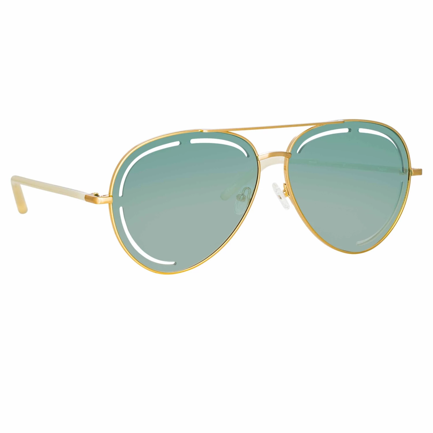 Matthew Williamson Foxglove Sunglasses In Light Gold And Green Women's 3 Matthew Williamson Foxglove Sunglasses In Light Gold And Green Women's