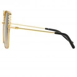 Women's Matthew Williamson Clematis Sunglasses In Yellow Gold