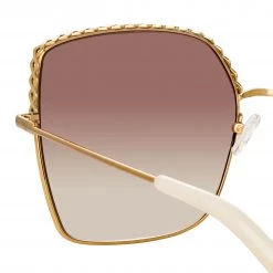 Matthew Williamson Clematis Sunglasses In Light Gold Women's