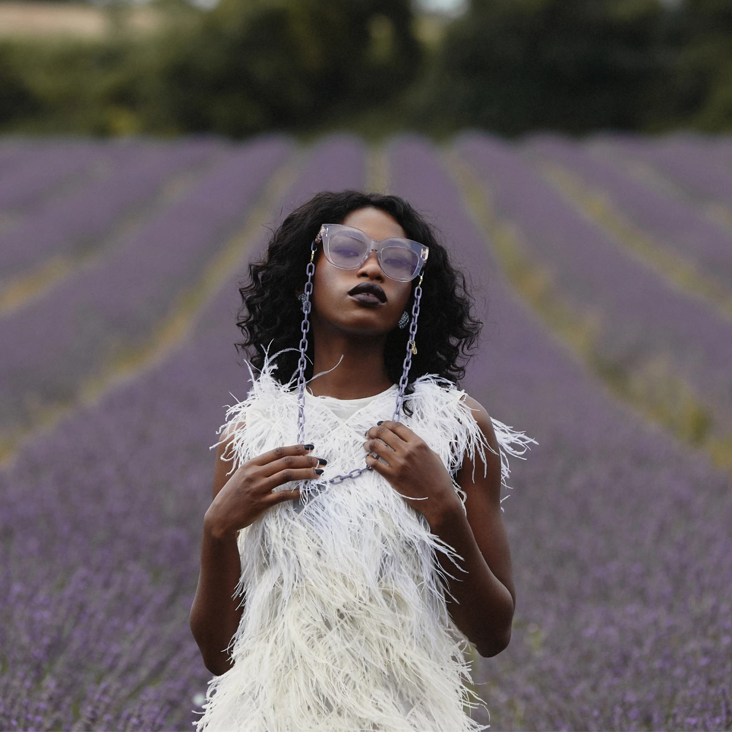 Linda Farrow Dunaway Oversized Sunglasses In Lilac 1 Linda Farrow Dunaway Oversized Sunglasses In Lilac