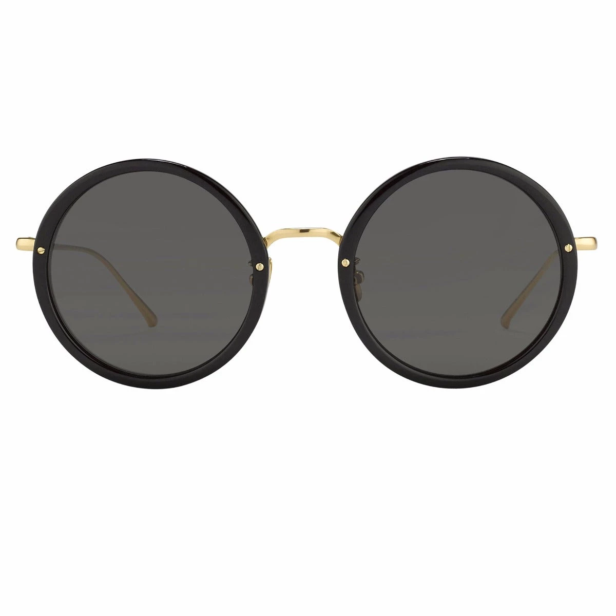 Linda Farrow The Tracy | Round Sunglasses In Black Frame (C11) 1 Linda Farrow The Tracy | Round Sunglasses In Black Frame (C11)
