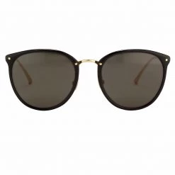 Linda Farrow The Calthorpe | Men's Oval Sunglasses In Black Frame(C13) Women's