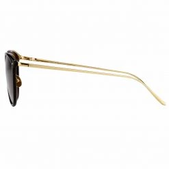 Linda Farrow The Calthorpe | Oval Sunglasses In Black Frame (C13)