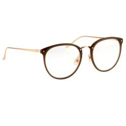 Linda Farrow The CORE Optical Collection The Calthorpe | Oval Optical Frame In Brown (C6)
